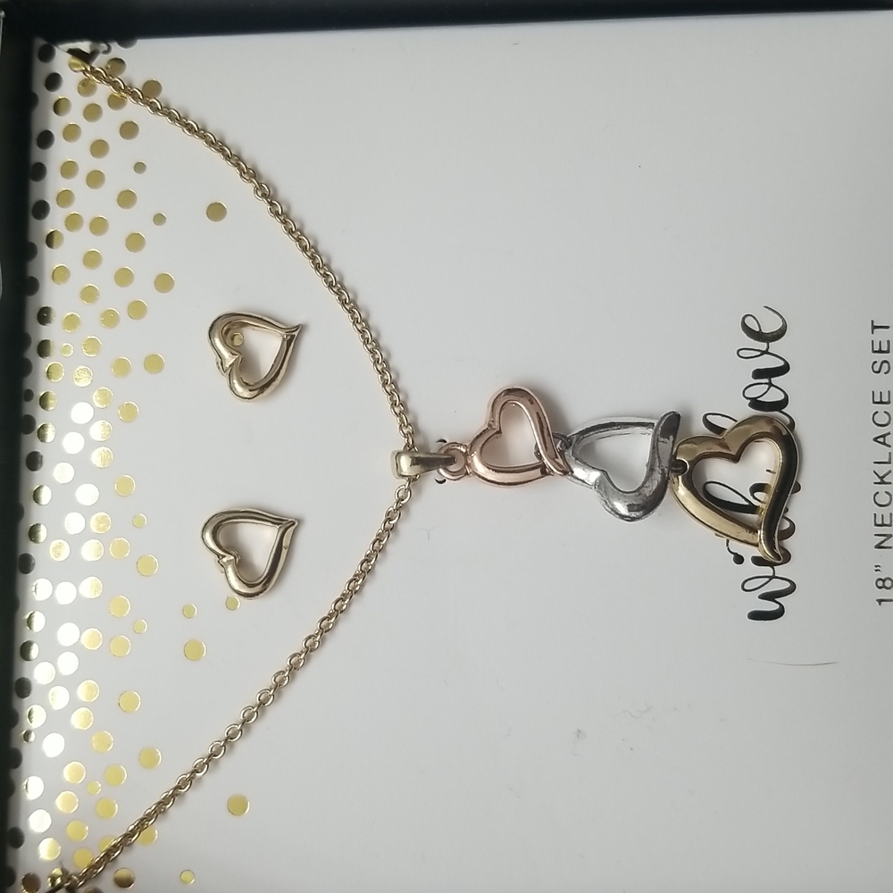 18" necklace with earrings